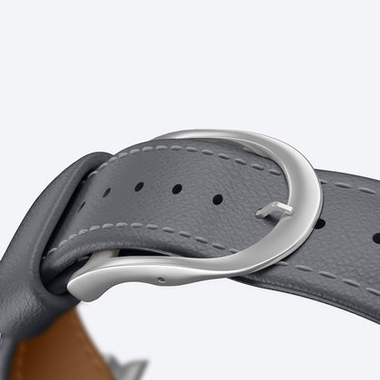 AmazingThing Class Band Leather Strap for Apple Watch 45 / 46 / 49 mm - Gray_5