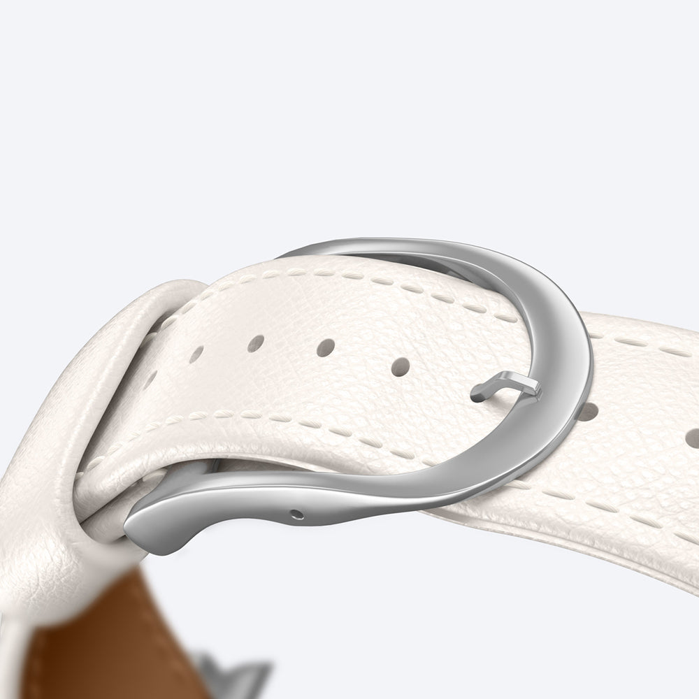 AmazingThing Class Band Leather Strap for Apple Watch 45 / 46 / 49 mm - Light Beige_5