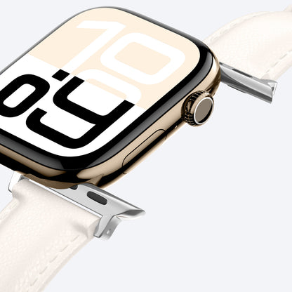 AmazingThing Class Band Leather Strap for Apple Watch 45 / 46 / 49 mm - Light Beige_6