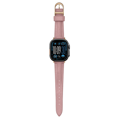 AmazingThing Class Band Leather Strap for Apple Watch 45 / 46 / 49 mm - Pink_1