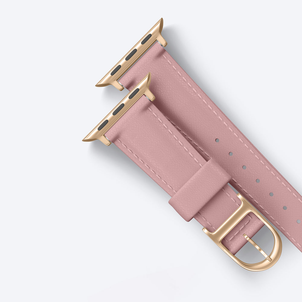 AmazingThing Class Band Leather Strap for Apple Watch 45 / 46 / 49 mm - Pink_7