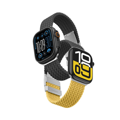 Set of 2 AmazingThing Blend Band for Apple Watch 45/46/49mm - Yellow-Black/Black_0