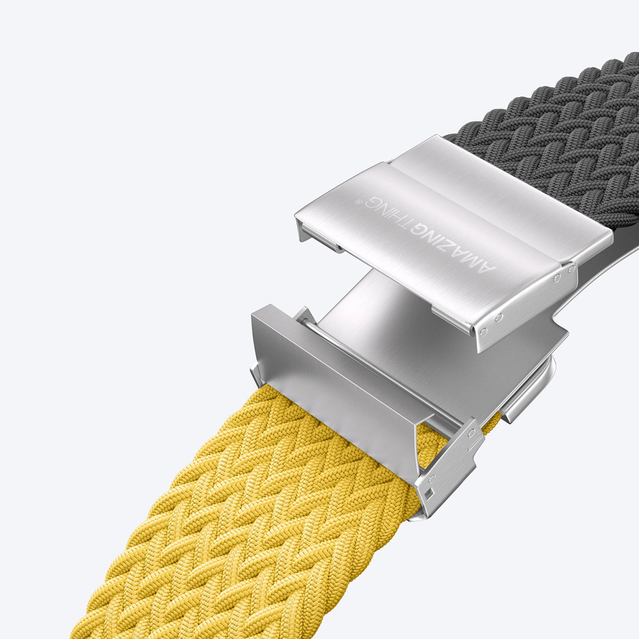 Set of 2 AmazingThing Blend Band for Apple Watch 45/46/49mm - Yellow-Black/Black_4