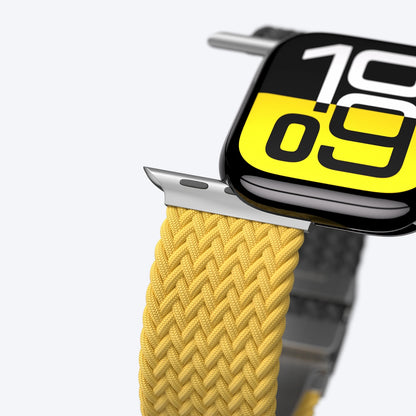 Set of 2 AmazingThing Blend Band for Apple Watch 45/46/49mm - Yellow-Black/Black_5