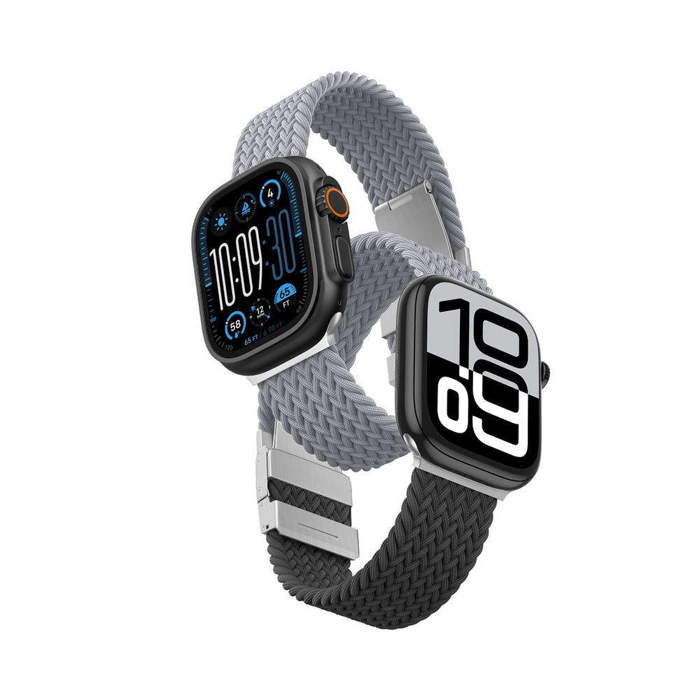 Set of 2 AmazingThing Blend Band for Apple Watch 45/46/49mm - Grey-Black/Grey_0