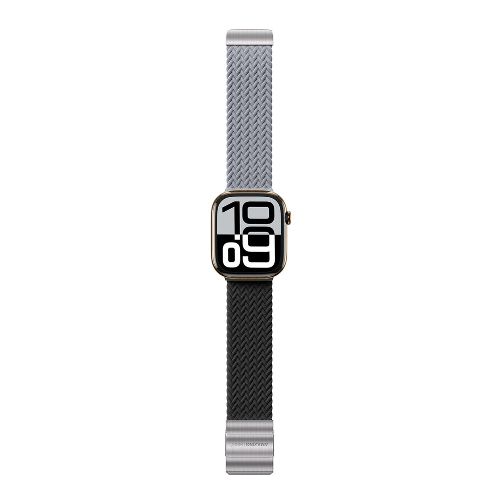 Set of 2 AmazingThing Blend Band for Apple Watch 45/46/49mm - Grey-Black/Grey_1
