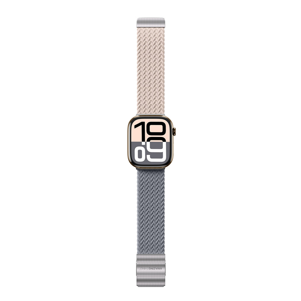 Set of 2 AmazingThing Blend Band for Apple Watch 45/46/49mm - Pink-Gray/Pink_1