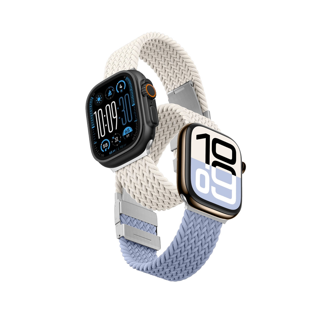 Set of 2 AmazingThing Blend Band for Apple Watch 45/46/49mm - Space Blue/Stellar_0