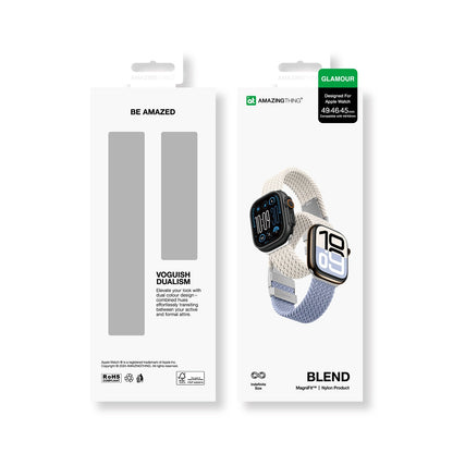 Set of 2 AmazingThing Blend Band for Apple Watch 45/46/49mm - Space Blue/Stellar_8