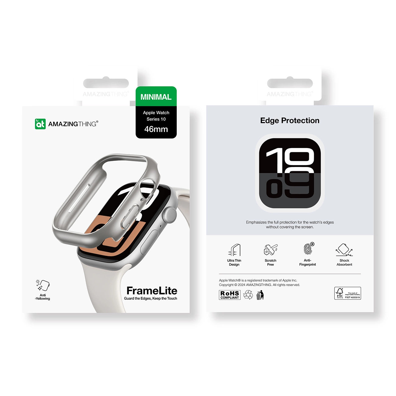 AmazingThing Minimal Case for Apple Watch 46mm – silver_9