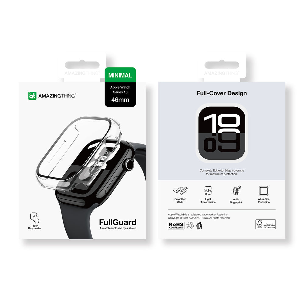 AmazingThing Radix Glass Case for Apple Watch 46mm - Clear_8