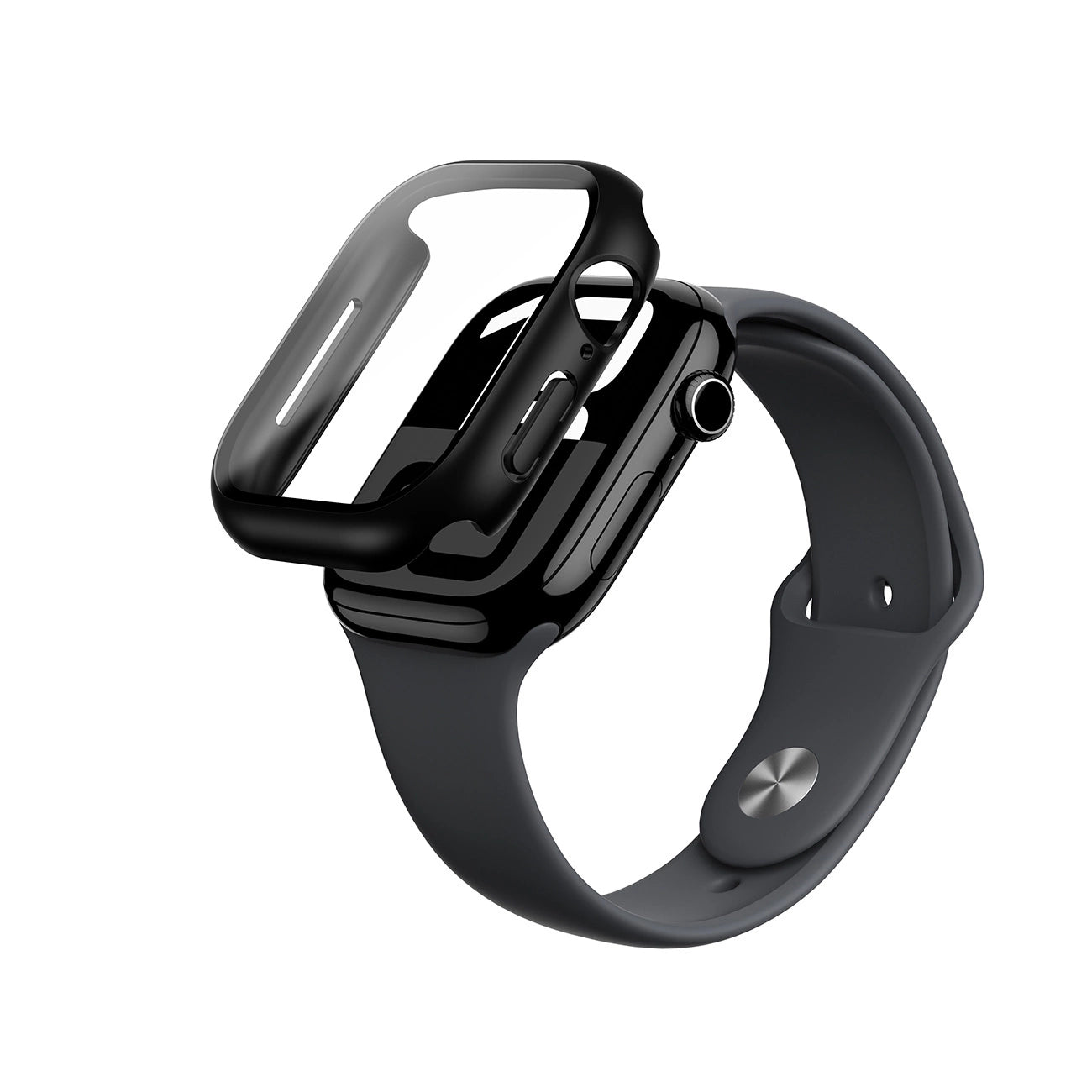 AmazingThing Radix Glass Case for Apple Watch 46mm – Black_0