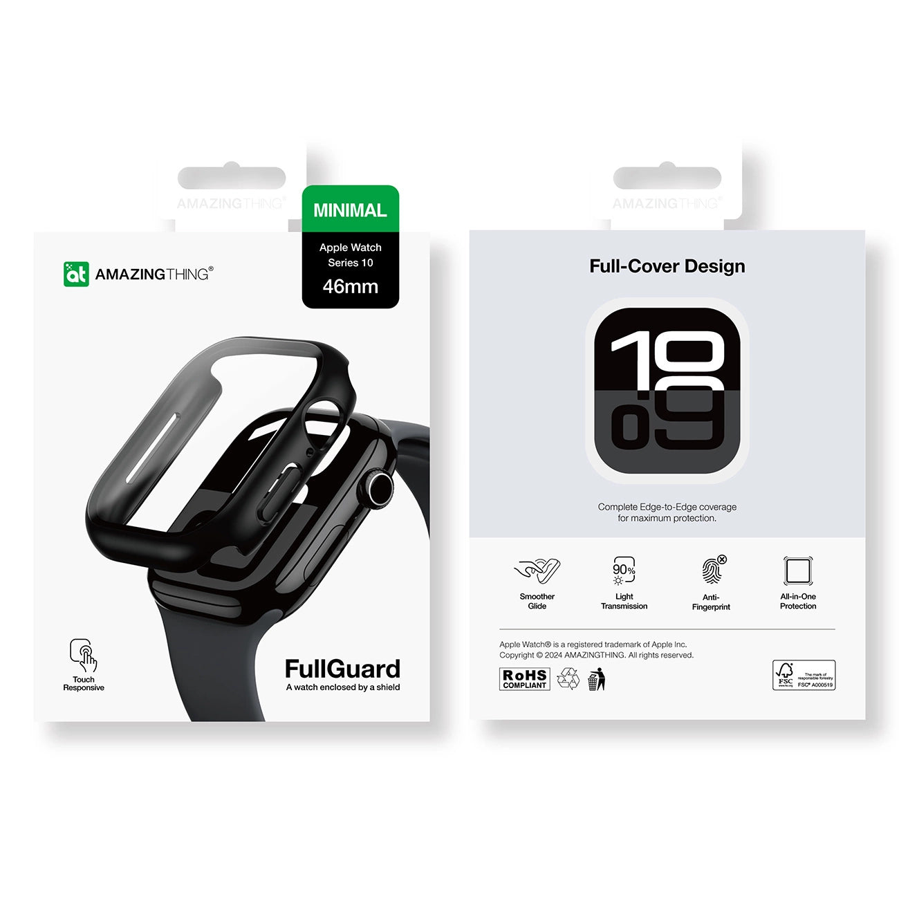 AmazingThing Radix Glass Case for Apple Watch 46mm – Black_8