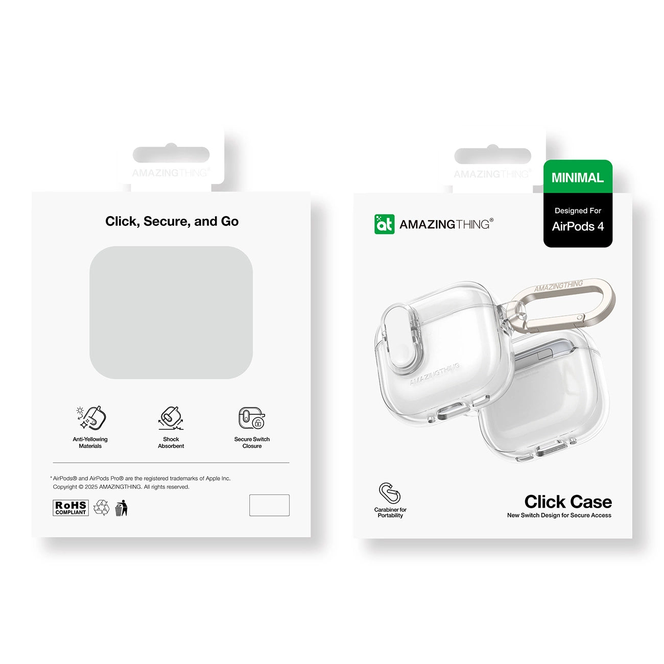 AmazingThing Minimal Case for AirPods 4 - Clear_3