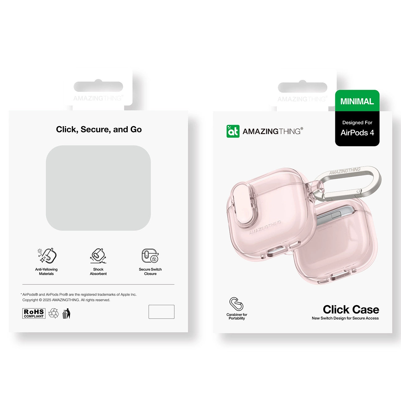 AmazingThing Minimal Case for AirPods 4 – Pink_3