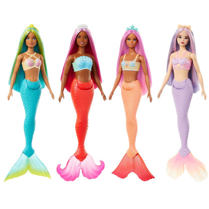 Boneca Barbie Dreamtopia Sereia Cabelo Colorido 30cm