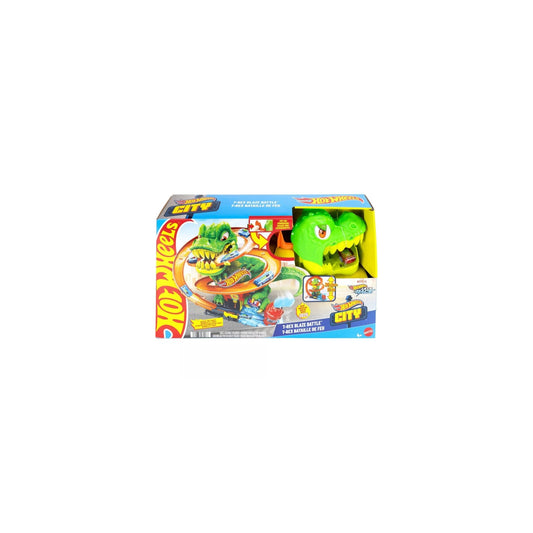 Pista Hot Wheels Estação City T-Rex Bombeiro_0