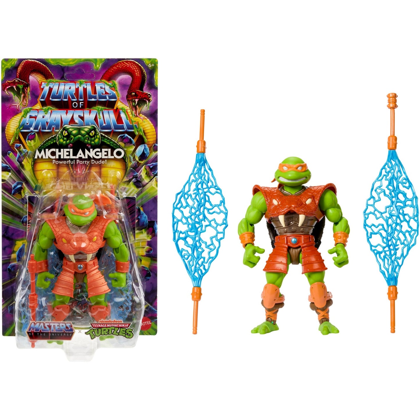 Masters of the Universe x TMNT: Turtles of Grayskull Action Figure Michelangelo 14cm
