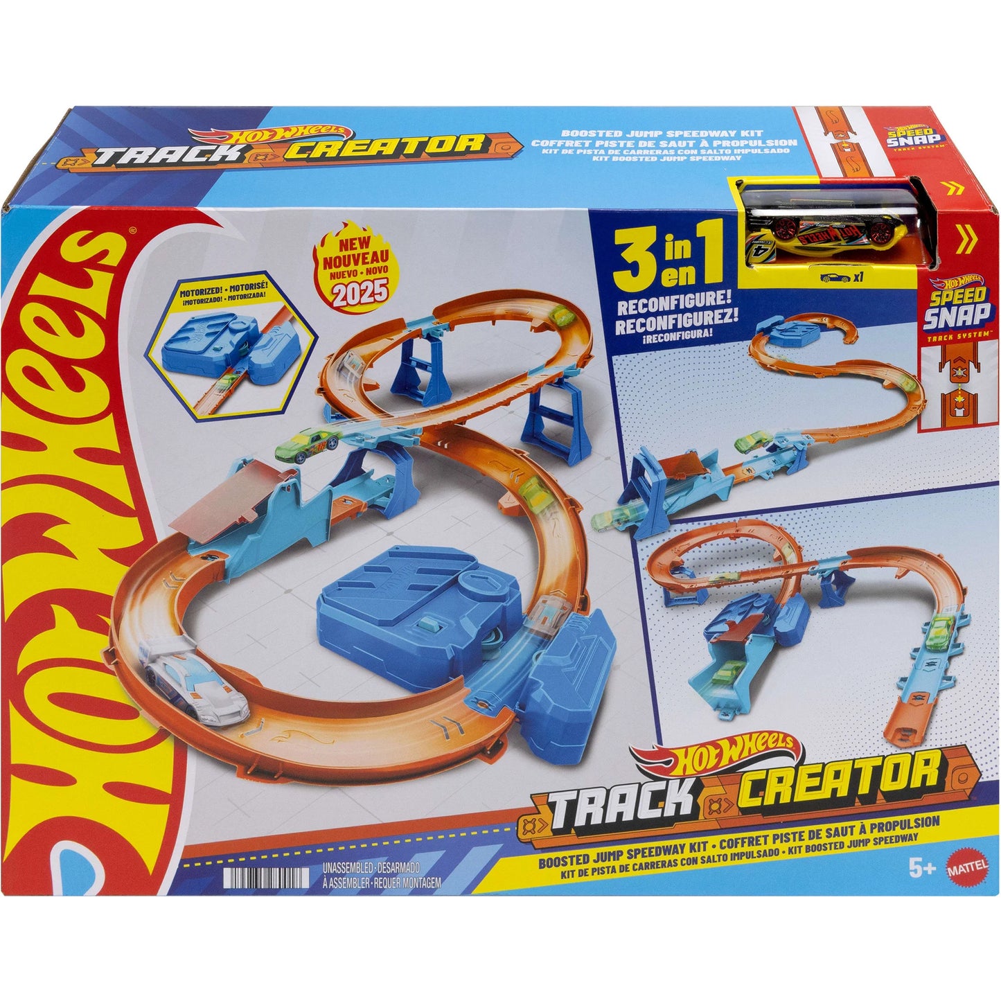Pista Track Creator 3 Em 1 Kit Circuito Supersalto Hot Wheels