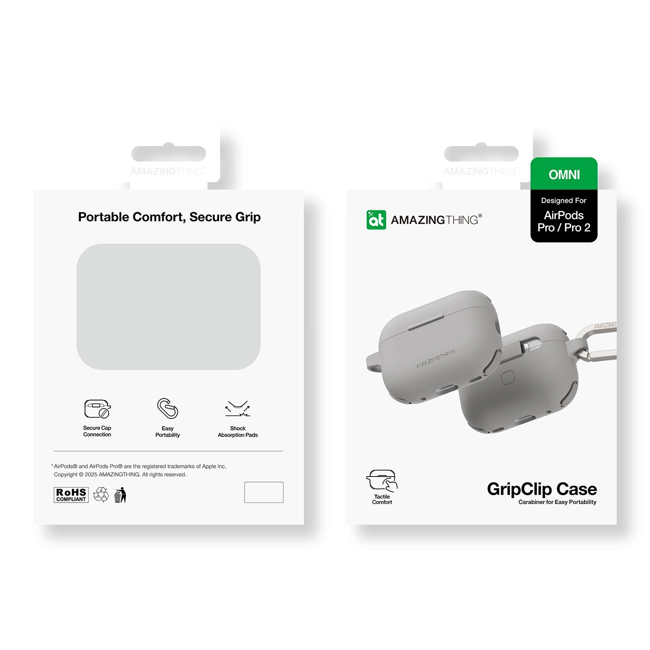 AmazingThing Omni Case for AirPods Pro 2 Silicone Case - Gray_3