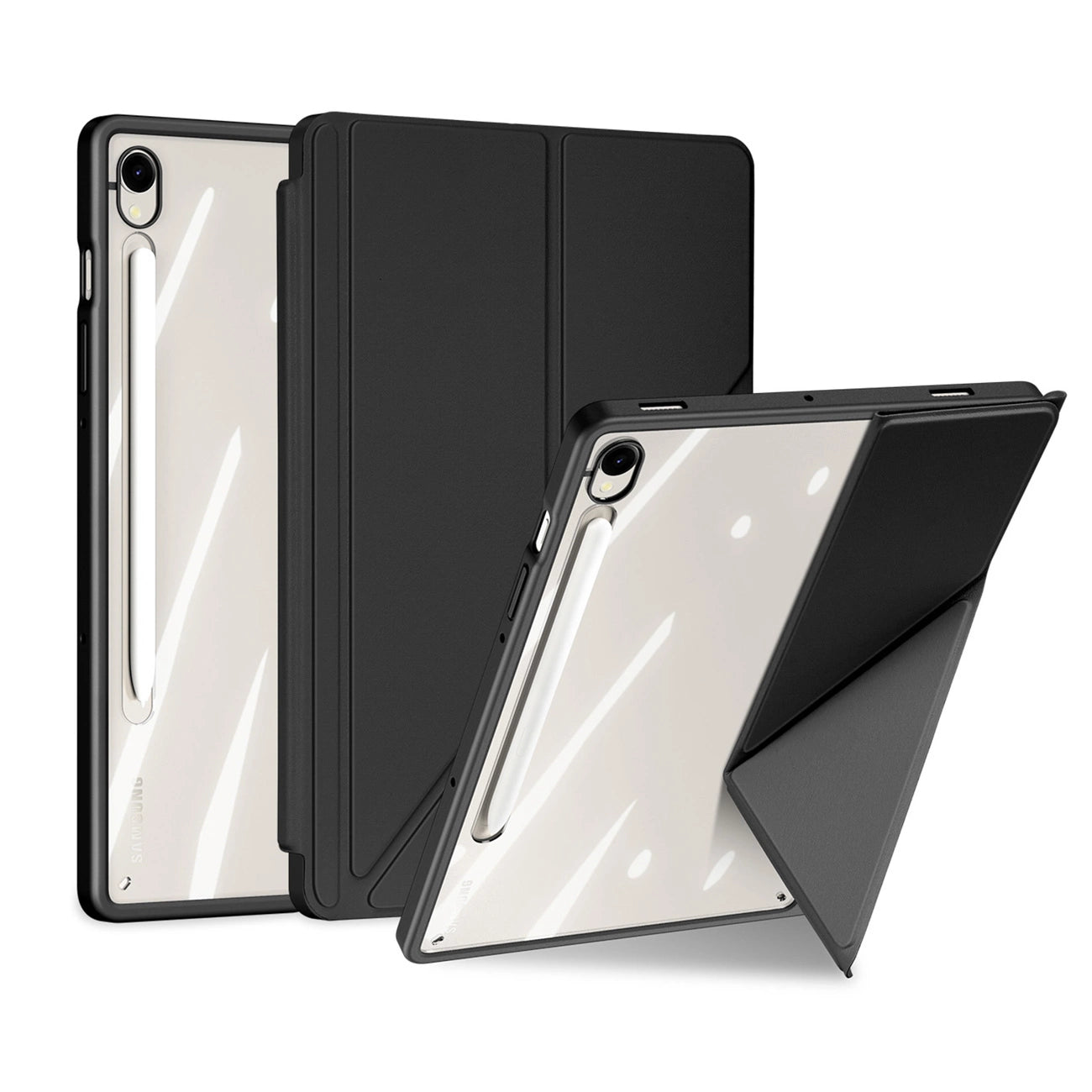 Dux Ducis Magi Case with Stylus Holder for Samsung Galaxy Tab S10 FE/S9/S9 FE - Black_0