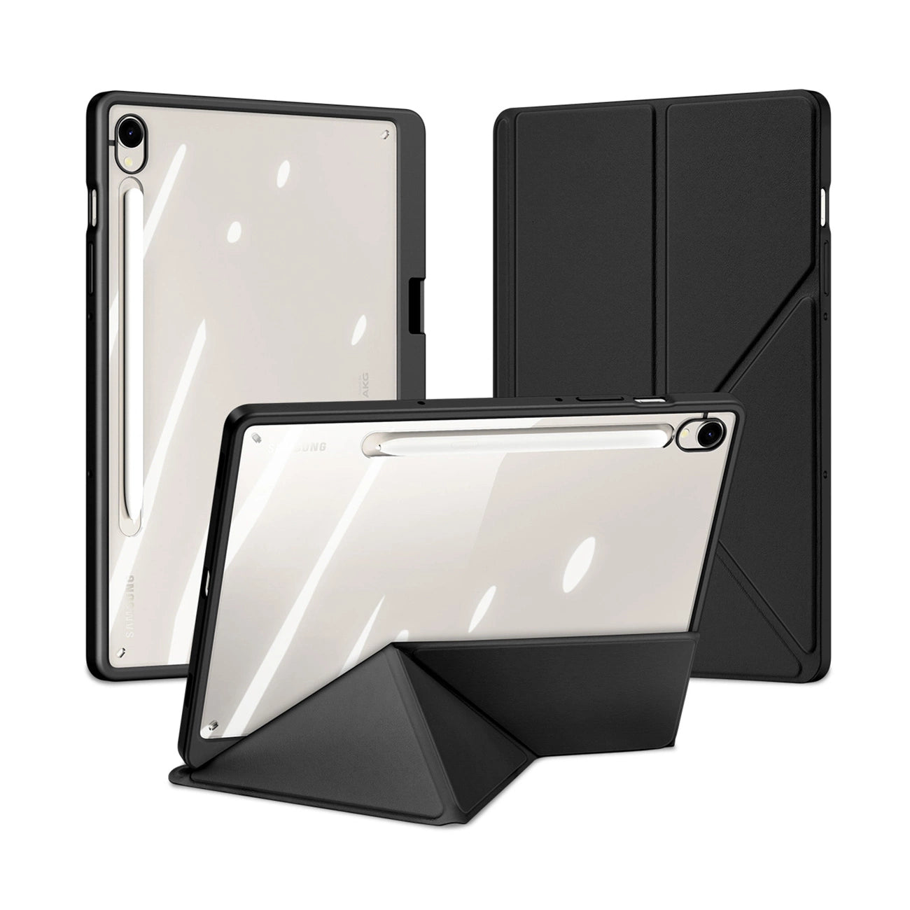 Dux Ducis Magi Case with Stylus Holder for Samsung Galaxy Tab S10 FE/S9/S9 FE - Black_1