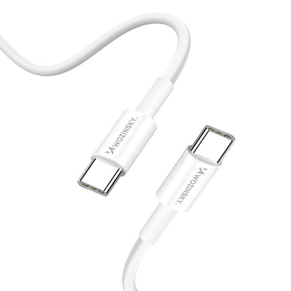 Wozinsky GaN 65W Charger with 2xUSB-C USB Ports with 65W CC Cable - White_3