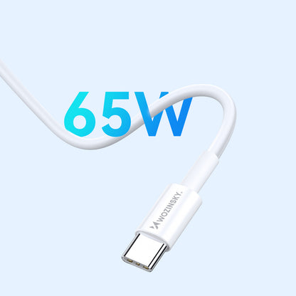 Wozinsky GaN 65W Charger with 2xUSB-C USB Ports with 65W CC Cable - White_7