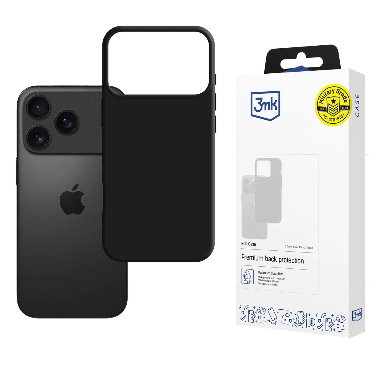 3mk Matt Case for Apple iPhone 17 Pro Max - Matte Black_0