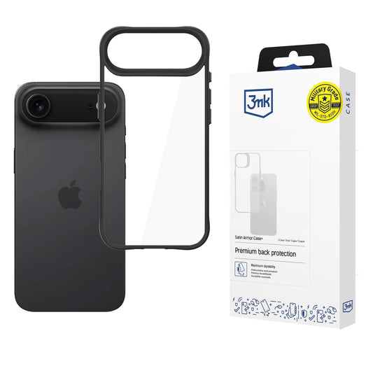 3mk Satin Armor Case+ for iPhone 17 Air - Transparent Black_0