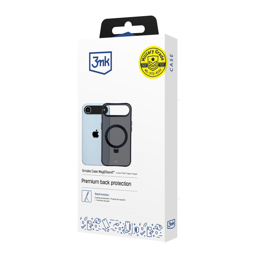 3mk Smoke Case Mag&amp;Stand for iPhone Air - Black_6