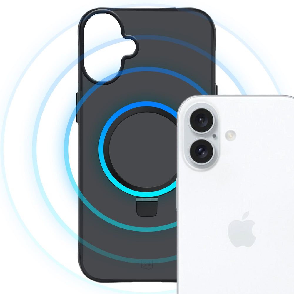 3mk Smoke Case Mag&amp;Stand for iPhone 17 - black_5