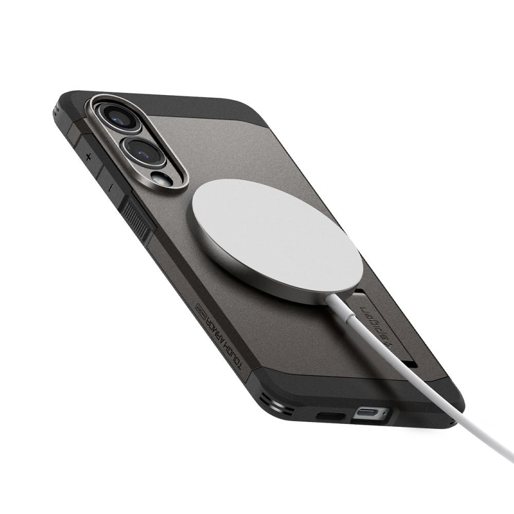 Spigen Tough Armor MagSafe Case for Samsung Galaxy S25 Edge - Gray/Black_5