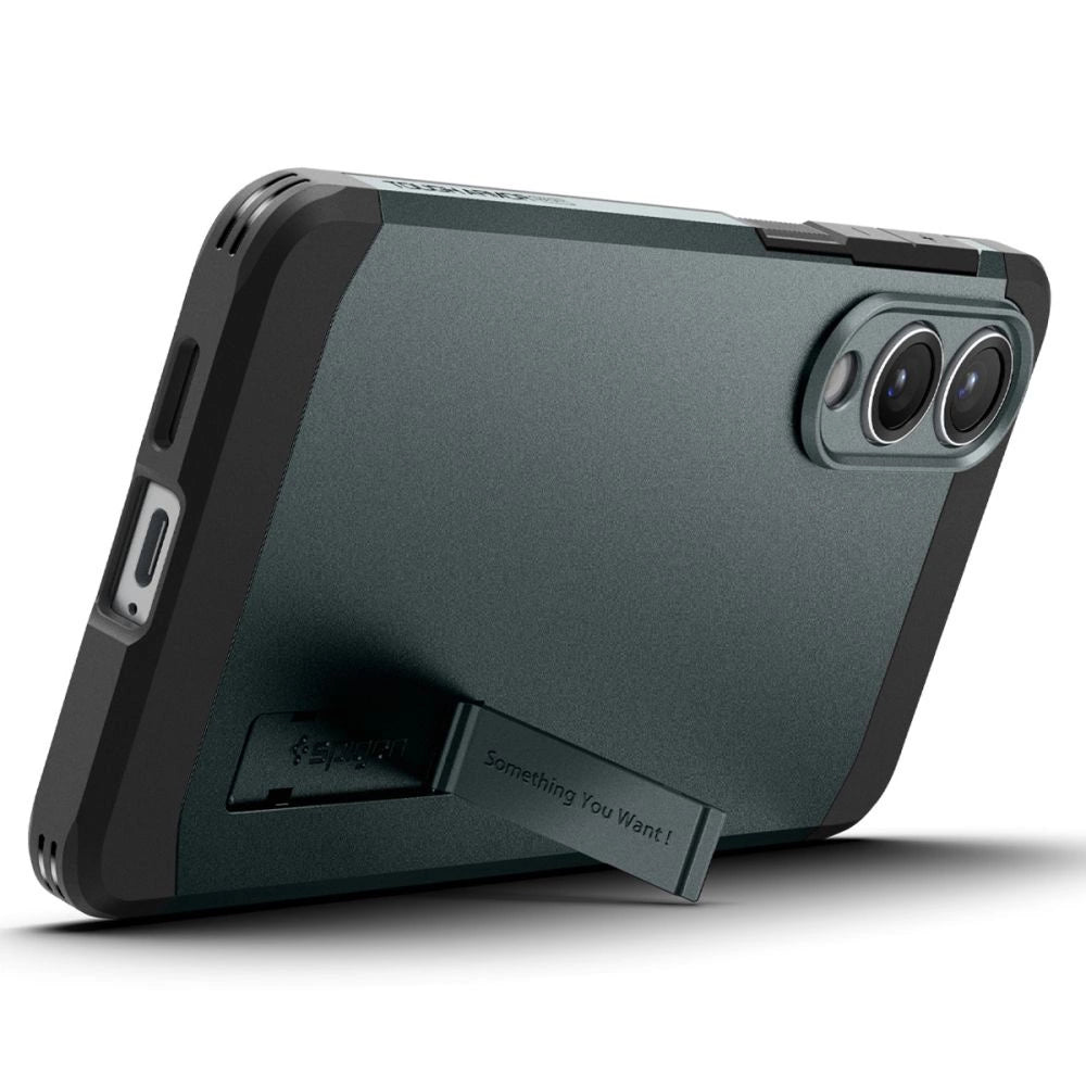 Spigen Tough Armor MagSafe Case for Samsung Galaxy S25 Edge - Green/Black_8
