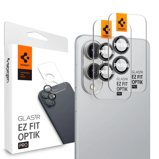 Spigen Optik Pro GLAS.TR &quot;Ez Fit&quot; 2-pack Camera Cover for Samsung Galaxy S25 Edge - Black_0