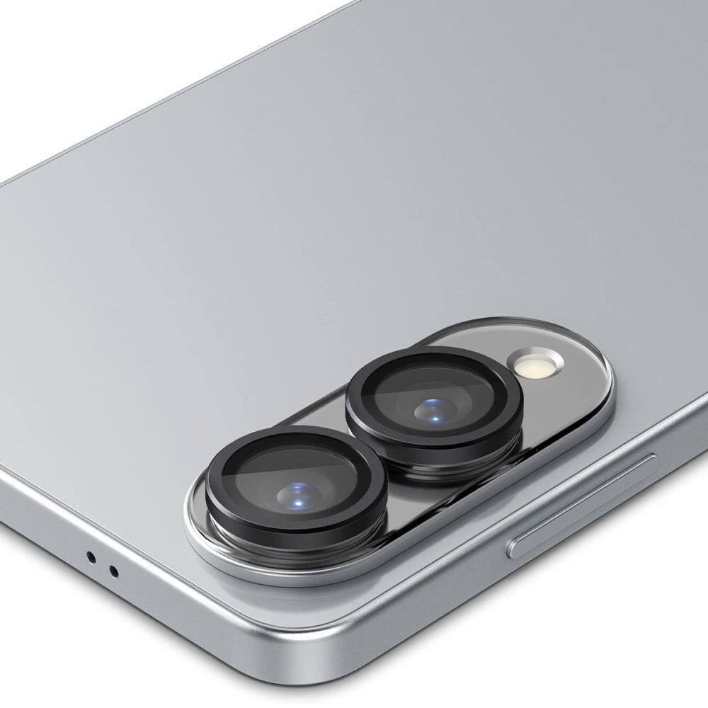 Spigen Optik Pro GLAS.TR &quot;Ez Fit&quot; 2-pack Camera Cover for Samsung Galaxy S25 Edge - Black_3