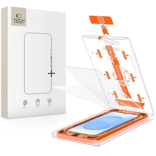 Tech-Protect Quick Set+ Tempered Glass for Samsung Galaxy S25 - Transparent_0