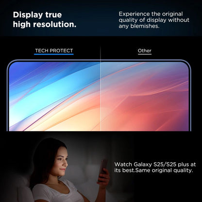 Tech-Protect Quick Set+ Tempered Glass for Samsung Galaxy S25 - Transparent_3