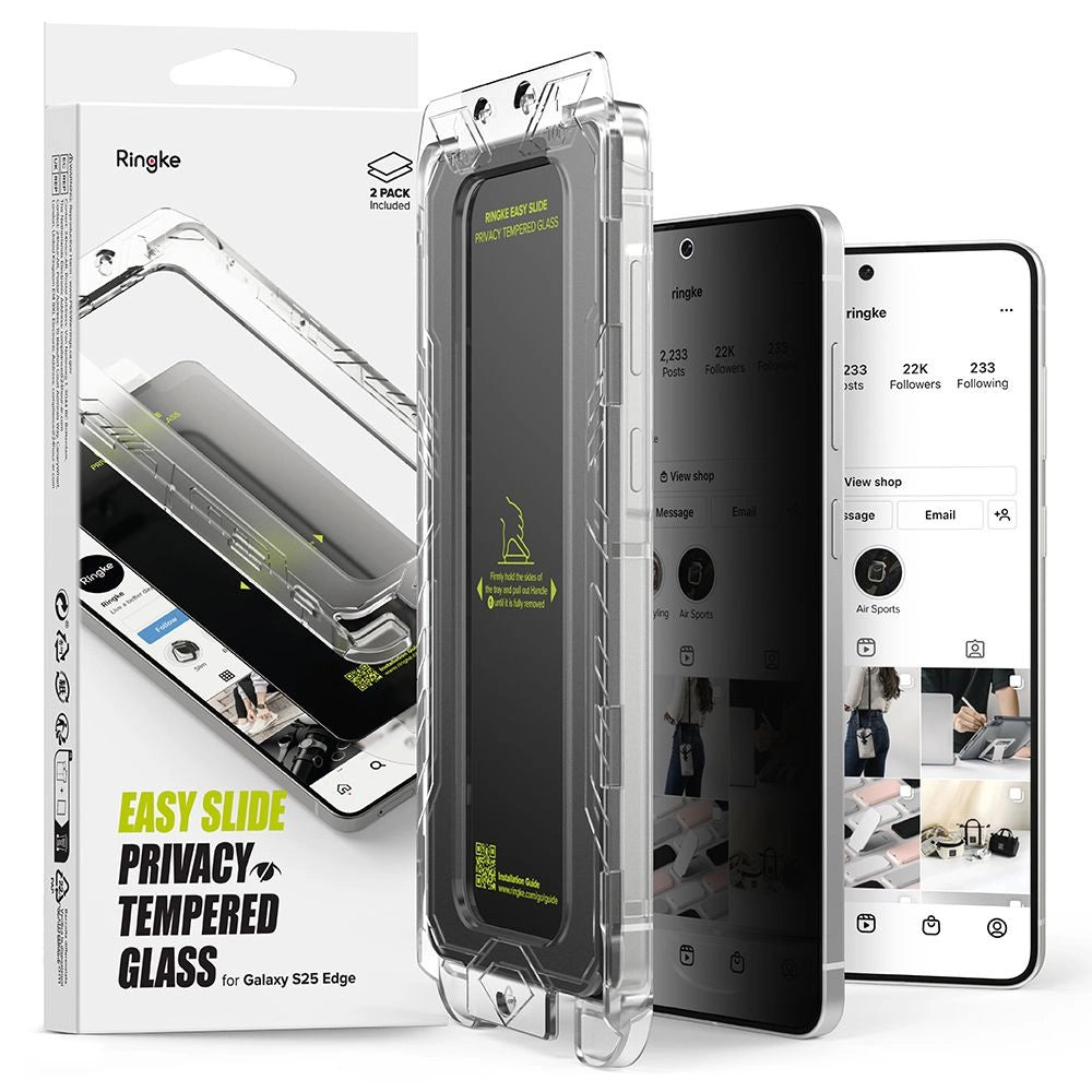 Ringke Easy Slide 2-pack Privacy Glass for Samsung Galaxy S25 Edge_0