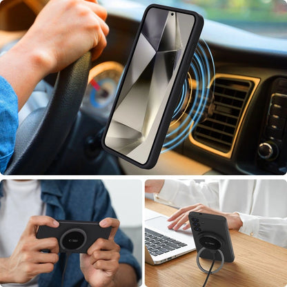Tech-Protect Liquid Silicone MagSafe case for Samsung Galaxy S25 Edge - black_2
