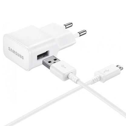 Samsung EP-TA50EWE 8W USB-A Wall Charger with MicroUSB Cable ECB-DU4AWE (Bulk - Replacement Packaging) - White_0