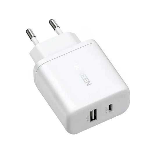Ugreen X227 20W GaN Wall Charger 1x USB-A 1x USB-C - White_0