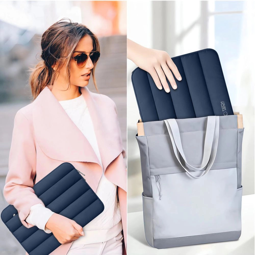 Tech-Protett Fluffy Laptop Bag 15-16 - Navy Blue_11