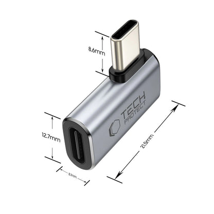 Tech-Protect Ultraboost AA01 USB-C Angled Adapter - Gray_1