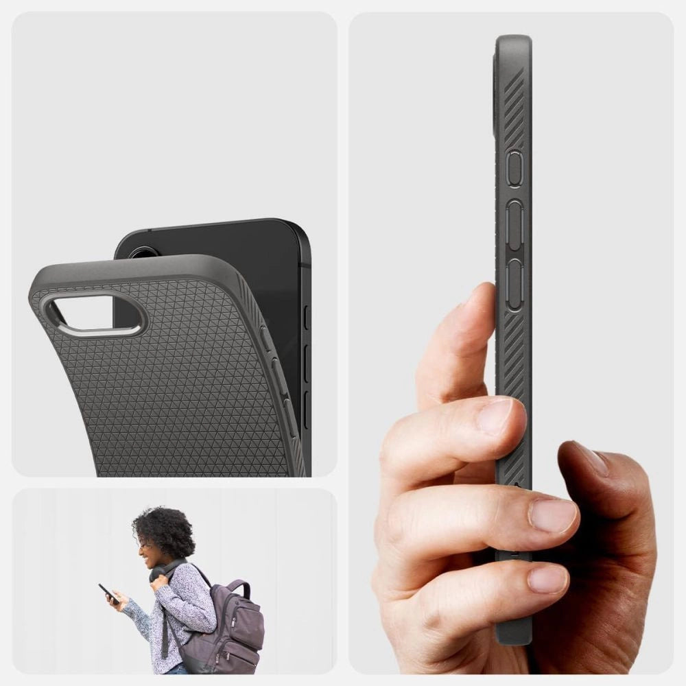 Spigen Liquid Air Case for iPhone 16e - Gray_12