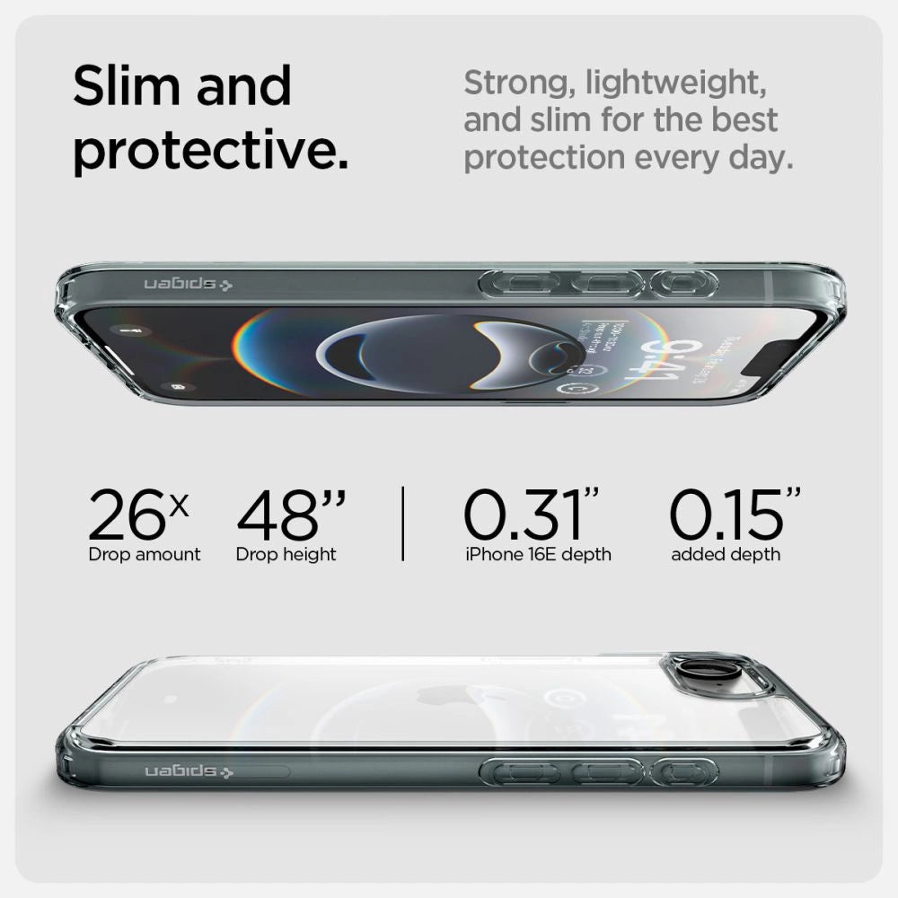 Spigen Ultra Hybrid Case for iPhone 16e - Gray_14