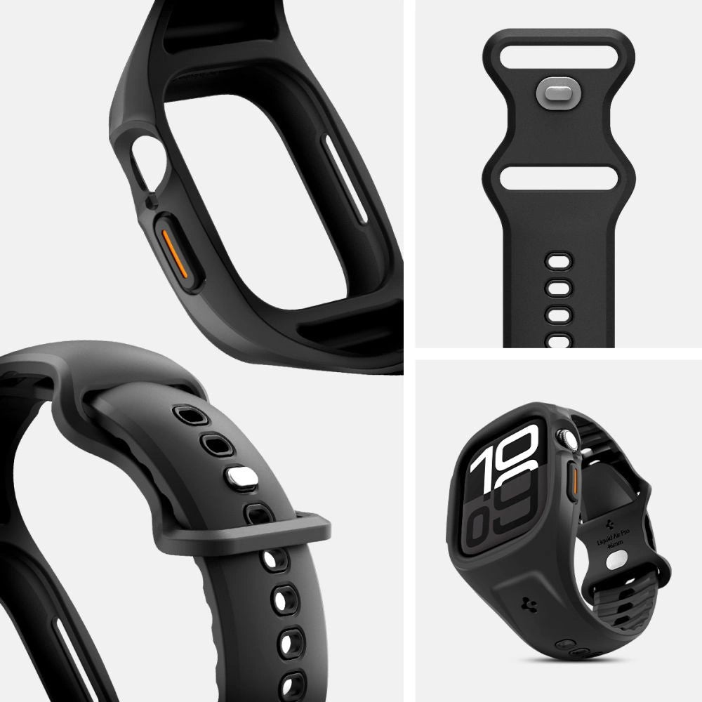 Spigen Liquid Air Pro Strap for Apple Watch 46mm - Matte Black_11
