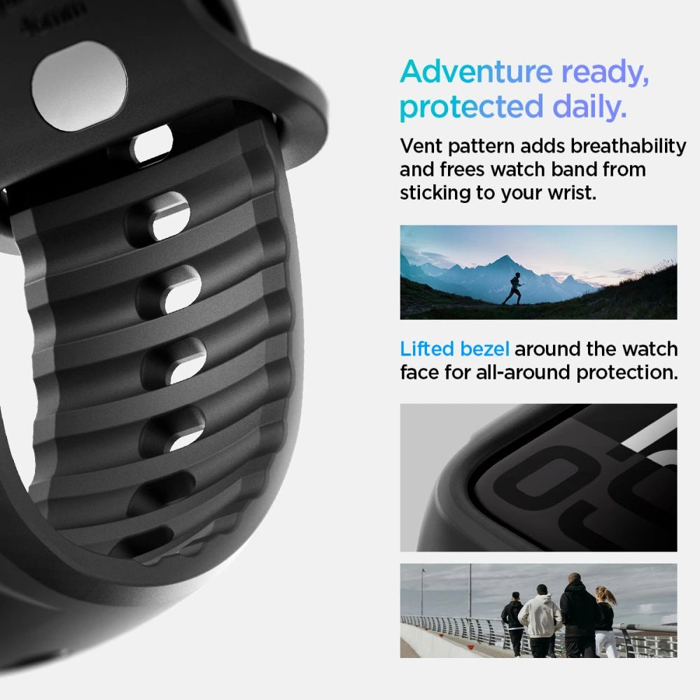 Spigen Liquid Air Pro Strap for Apple Watch 46mm - Matte Black_13