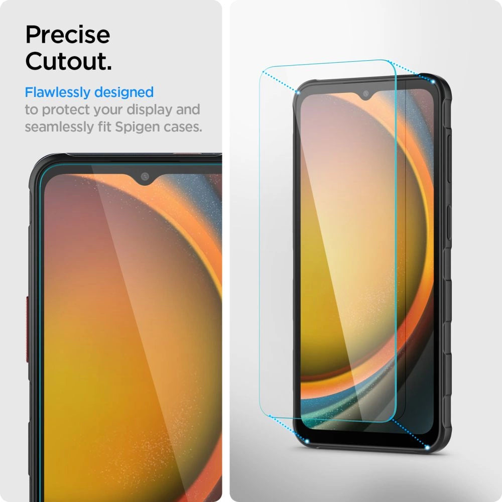 Spigen Glas.tR Slim 2-pack Tempered Glass for Samsung Galaxy Xcover 7 / 7 Pro - Transparent_4