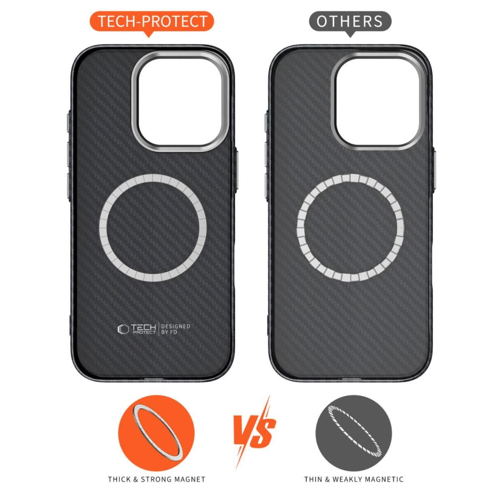 Tech-Protect Ion Carbon MagSafe Case for Samsung Galaxy S25 Ultra - Black_4